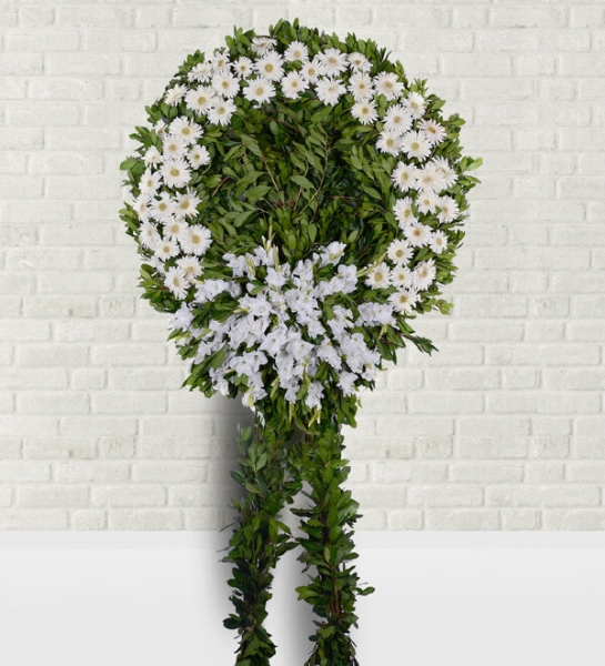 Beyaz Gerbera Cenaze &Ccedil;elengi